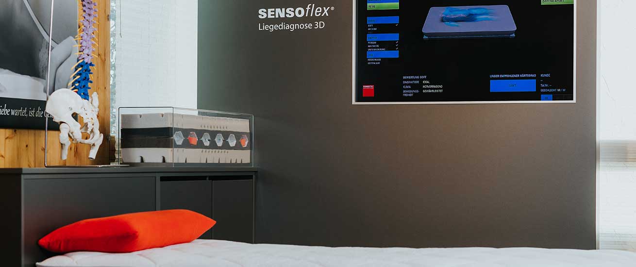 Betten Sperlich Daunenbetten und Daunenkissen vom Hersteller | Schlafberatung mit dem Sensoflef Liegediagnose-System